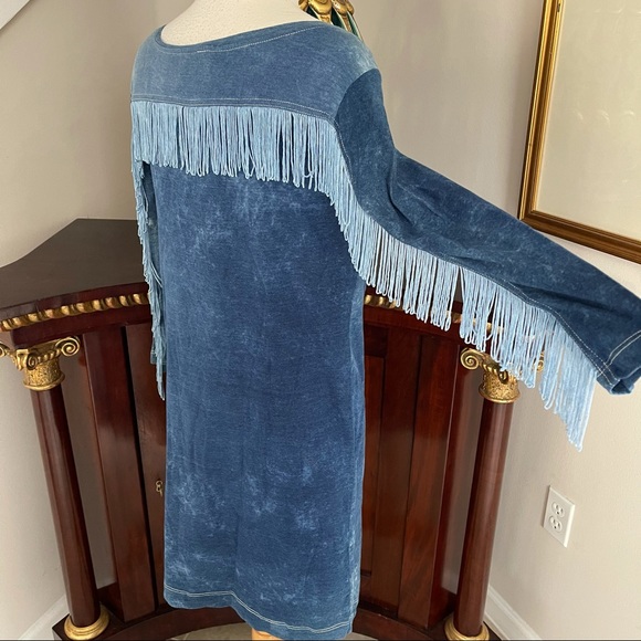 Farm Rio fringed sleeve tee shirt dress Rodeo western style country concert - Picture 6 of 14